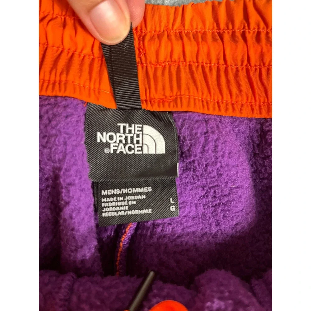 The North Face Denali Fleece Pants Purple Orange Colorblock Mens Joggers Large